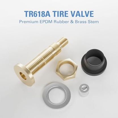 CKAuto TR618A Tubeless Air Liquid Tractor Clamp-in Valve Stems, 4 Pcs/Pack - color: TR618A04