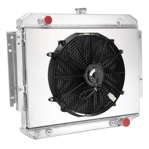 4 ROW Radiator+Shroud Fan Replacement for 1971-1979 Dodge D100 D150 D200 W100 W150 Truck Radiators
