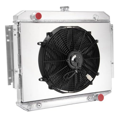 4 ROW Radiator+Shroud Fan Replacement for 1971-1979 Dodge D100 D150 D200 W100 W150 Truck Radiators