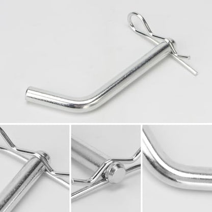 4 Pcs Replacement 5th Wheel Pins and Clips, 1/2 Inch Diameter Fits 5th Wheel Hitch and 5th Wheel Rail Gooseneck Hitches