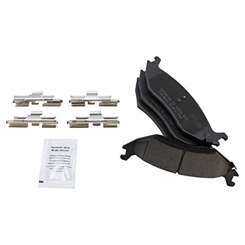 TRQ Front and Rear Brake Pads Ceramic - color: Ceramic, size: BFA12933