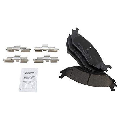 TRQ Front and Rear Brake Pads Ceramic - color: Ceramic, size: BFA12933