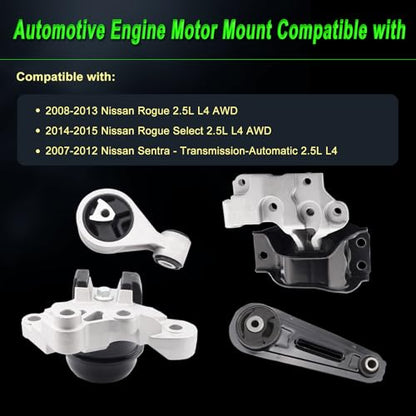 Engine Motor Mount Compatible with Nissan 08-13 Rogue 2.5L L4 AWD - size: 2008-2013 Rogue AWD 2.5L