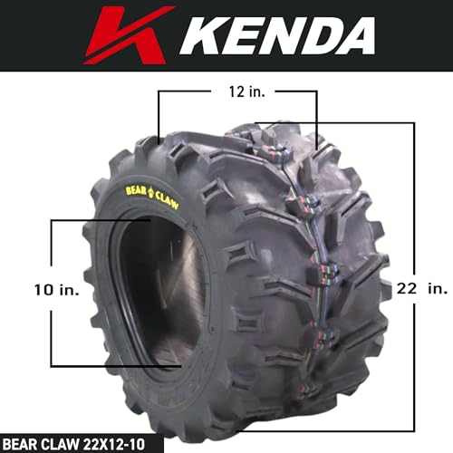 Kenda Bear Claw 22x12-10 Rear Off-Road Tire For ATV, UTV or SXS Vehicles - size: 22x12-10