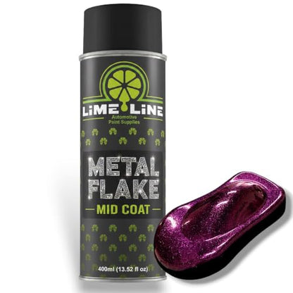LiME LiNE Purple Metal Flake Midcoat Automotive Grade Sparkle Spray Paint - No Equipment Needed - Finish with 2K Clearcoat - color: Purple