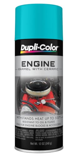 Dupli-Color Engine Paint with CERAMIC, Torque 'N' Teal, 12 oz - color: Torque 'N' Teal, size: 12 Ounce (Pack of 1)