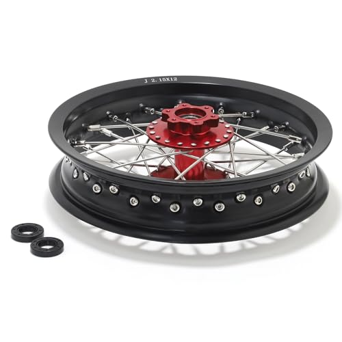 TOFR CNC 12"x2.15" Rear Wheel Rim for Sur-ron Surron Light Bee X LBX - color: Red, size: 12" Rear
