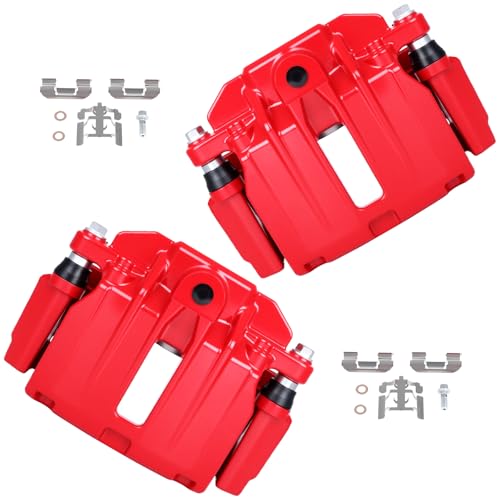 cciyu Rear Left & Right Brake Calipers w/Bracket 18-B4726 18-B4727 - size: Rear[18-B4726+18-B4727]