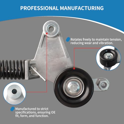 38453 Engine Belt Tensioner Serpentine Belt Drive Kit - size: 90K-38453A