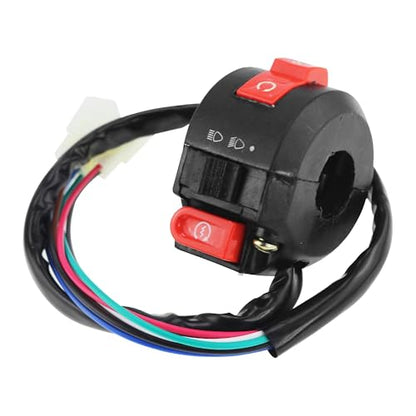 PRO BAT Left Kill Light Starter Switch 8 Wire 3 Function - style: 50cc Switch with Male Plugs