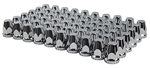 ABS Chrome Plastic 33mm Thread-on Standard Lug Nut Covers for Semi Trucks (Pack of 60) - color: Pack of 60