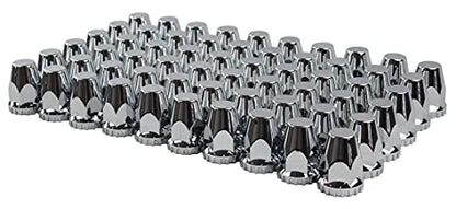 ABS Chrome Plastic 33mm Thread-on Standard Lug Nut Covers for Semi Trucks (Pack of 60) - color: Pack of 60