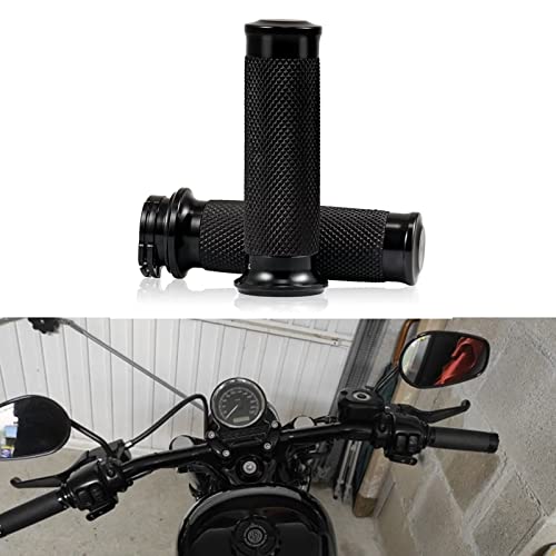 25mm Motorcycle Handlebar Hand Grips Universal Replacement for 2004 Harley-Davidson Road King Police EFI FLHPI