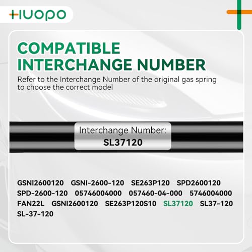 HUOPO SE263P120 26 inch 120lb Gas Struts for Tonneau Cover, 2 Pack