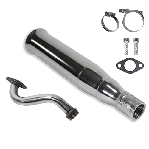 JMCHstore Central Trumpet Pipe for Predator 212 w/Monster Mega Moto MMB80 MMB105, Coleman RB100, Motovox MBX10 Baja DB30 97cc, For Orxyearth Dirt Kids Mini Bike (No Riser needed)