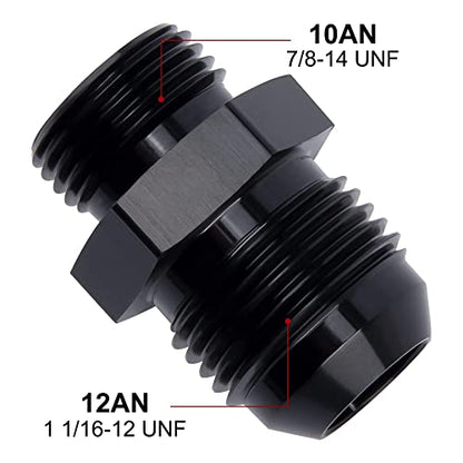 EVIL ENERGY 12AN Flare to AN10 ORB Male O-Ring 2PCS Fitting Adapter - size: 10AN ORB to 12AN