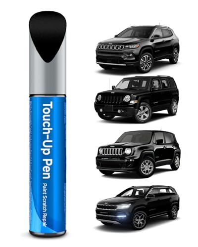 Touch Up Paint Compatible with Jeep Exact Match Touch Up Paint Car Scratch Repair (Black Crystal(PX8/DX8) Compatible with Cherokee/Commander/Compass/Grand Cherokee/Liberty/Patriot/Renegade/Wrangler-JK/Wrangler-JK-Unlimited) - color: Black Crystal(PX8/DX8)