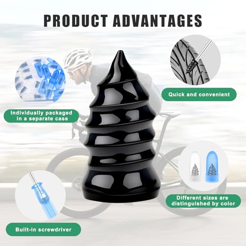 35 Pcs Tire Repair Rubber Nail Self Tapping Tire Repair Screws Kit for Trucks Motorcycles Cars and Other Vacuum Tire Vehicles
