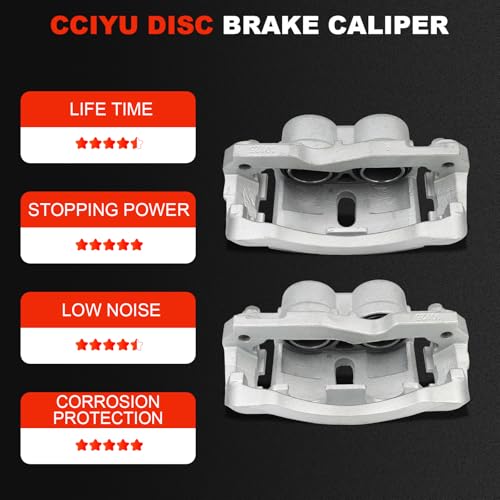 cciyu Front Left & Right Disc Brake Calipers Assembly 18B4817 18B4816 - size: Front[18B4817+18B4816]