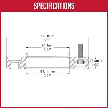 Wheel Accessories Parts 2 Pcs Hub Centric Wheel Spacers Adapters 6x5.5 6x139.7mm 1.00 Inch Thick 93.10mm Hub M12 1.5 12x1.5 Thread Stud Fits Ford Bronco Ranger (No Raptor Bronco Sport Fitment) - size: 1" (2 Pack), style: Bronco (Hub Centric)