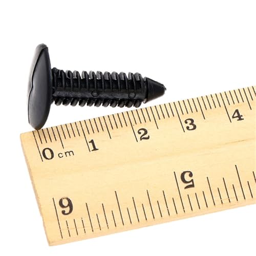 dophee 50Pcs Black Nylon Universal Car Push Pin Retainer Clips