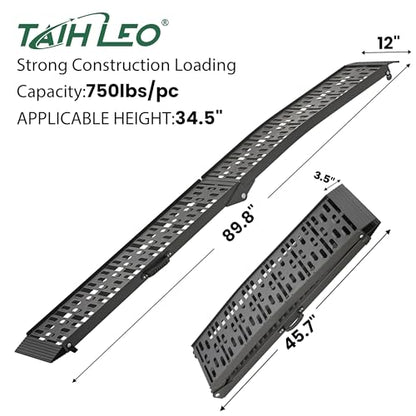 7.5FT Aluminum Motorcycle Ramp, 1PC ATV Loading Ramps for Pickup Trucks