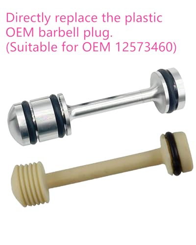 2Pcs LS Billet Aluminum Oil Diverter Rear Galley Plug Barbell for GM Gen III/IV Engines (LS1, LS3, LS2, LQ4, LQ9, LS6, L92, L99, L33) 4.8L 5.3L 5.7L 6.0L 6.2L - 6061-T6 Alloy