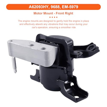 Engine Motor Mount Set & Trans Mount Compatible with 2009-2012 Toyota RAV4 L4 2.5L, 4PCS, Replacement for A62038 A62050 A62093HY A62064 - size: Rav4 L4 09-12