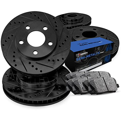 R1 Concepts Front and Rear Brake Kit Fits 1999-2010 Volkswagen Beetle - style: CBC.33032.03