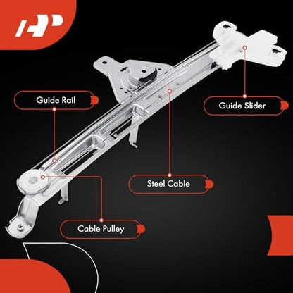 A-Premium Power Window Regulator Rear Driver Side, Without Motor - style: Rear Driver Side (LH)