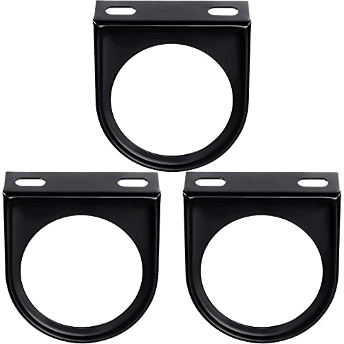 Frienda 3 Pieces 2 Inch Single Gauge Mounting Panel Black Mounting Bracket Pod Single Hole Meter Gauge Pillar Mount Pod Holder for Auto, Truck, Boat and More