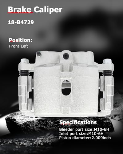 cciyu Front Left/Rear Right 18-B4729 Disc Brake Caliper With Bracket - size: Front Left[18-B4729]