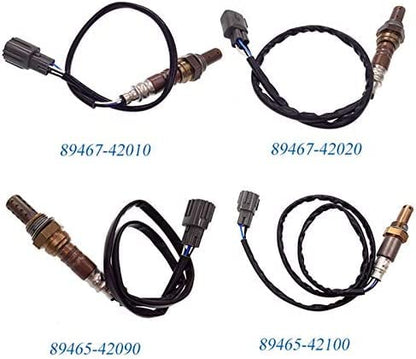 89467-42010 89467-42020 89465-42090 89465-42100 4PCS Air Fuel Ratio Oxygen Sensor Compatible with 2001 2002 2003 Toyota Rav4