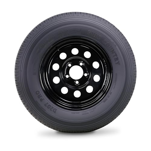 Free Country Trailer Tire Wheel ST185/80R13 6-Ply C 94N 5X4.5 Black Mod Rim - size: ST185/80R13 /6PR