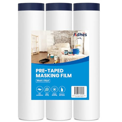 ADHES Painters Plastic with Tape - size: 102inch