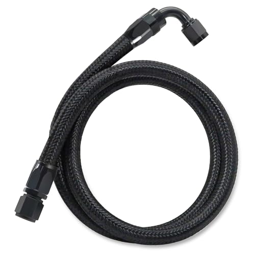 Assembled 6AN Fuel Line Kit CPE with Fitting(0°+90°), 2.5FT - size: 2.5ft(0°+90°)