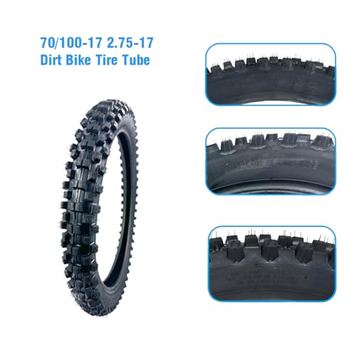 Front 70/100-17 2.75-17 Tire and Inner Tube
