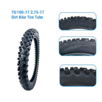 Front 70/100-17 2.75-17 Tire and Inner Tube