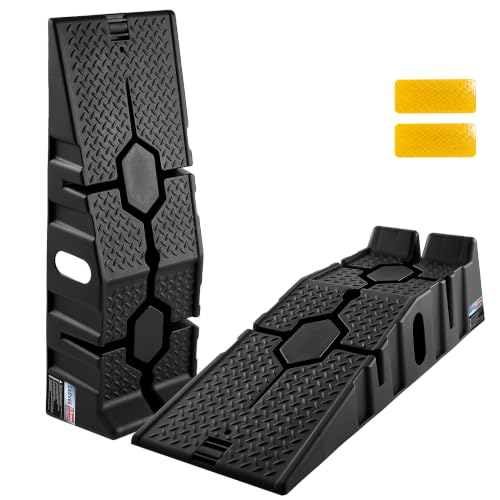 Garvee 2 Pack Low Profile Car Service Ramps, 3.5 t Heavy Vehicle Lift Ramps - color: Black, size: 3.5 T