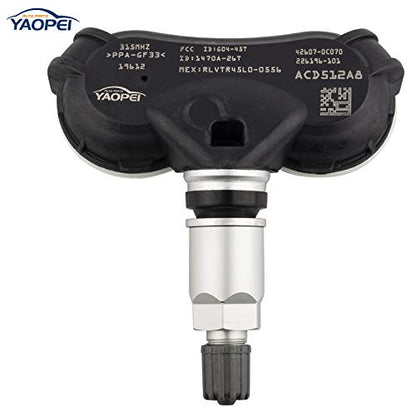 4Pcs Tire Pressure Sensors TPMS Sensor 315MHz OE# 42607-0C070