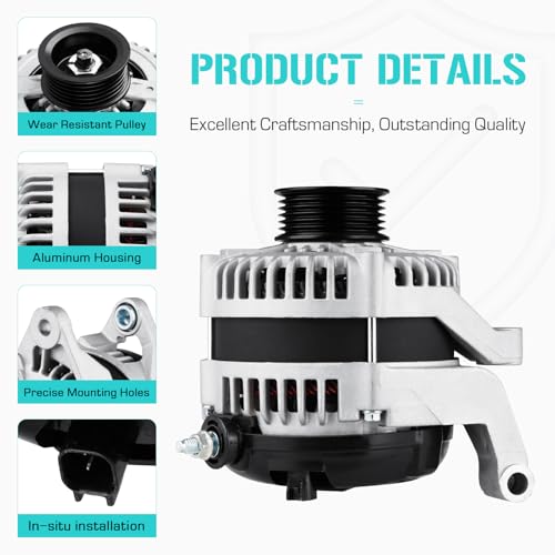 New Alternators 3.7 3.7L fit for Jeep Liberty 2010 2011 2012, fit for Dodge Nitro 2011, AND0608, ‎05149275AA, 11504,421000-0780, 5149275AA