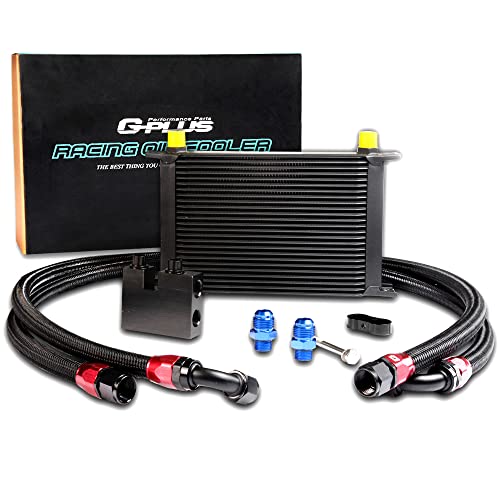 GRAND ORANGE Engine Aluminum Transmission Oil Cooler Kit - size: 25 Row | Fit BMW 135 335 06 | Black