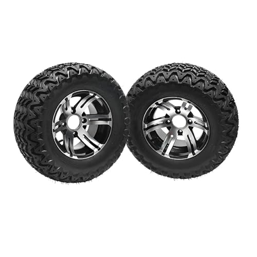 23x10.5x12 Tires & Wheels Set (23x10.5-12) - Aluminum Alloy Rims with Knobby Lug Tread for ATV Golf Cart UTV Go Kart Utility Off-Road Vehicles, 12" Lawn Mowers Tires Combo - Set of 2 - size: 2pack 23x10.5-12