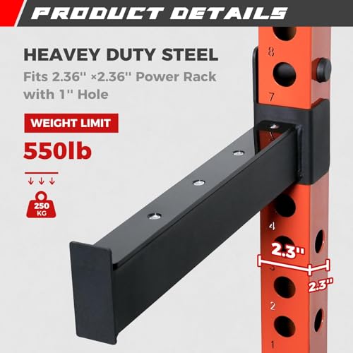 RitFit 2.36'' x 2.36'' Folding Squat Rack for Home Gym, Wall Mounted Squat Rack with Attachments - Space Saving Squat Power Rack - color: Black, style: Folding Squat Rack with Bench