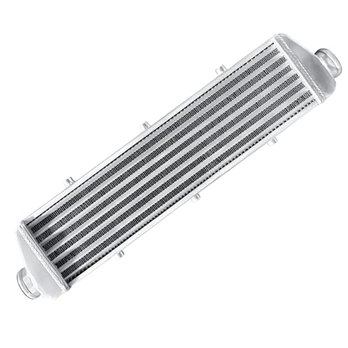 Universal Intercooler 27''x6.6''x2.7" Front Mount Intercooler 2.2'' Inlet and Outlet Aluminum Turbo Intercooler Direct Replacement for Any Turbo Charger system - size: 27''x6.6''x2.7" 2.2''