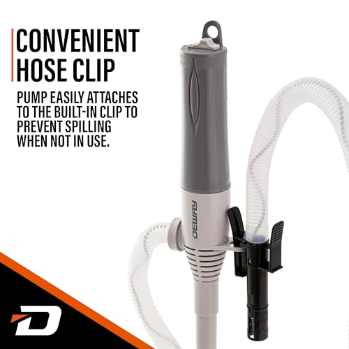 Deway Stick Fuel Transfer Pump, Auto-Stop Nozzle, 15in, D-Battery, 2.4 GPM - style: Auto-Stop