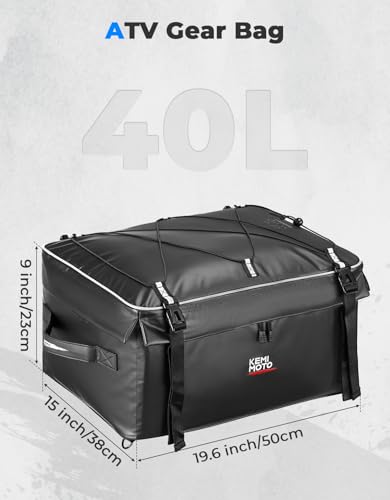 KEMIMOTO ATV Storage Bag for Front Rear Rack 900D Water-Resistant