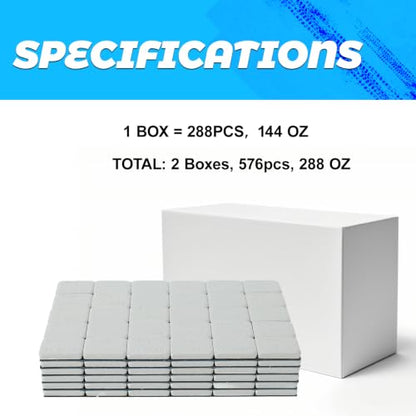 1/2oz. Adhesive Stick on Wheel Weights, Total 360pcs 180oz. Gray - color: Grey