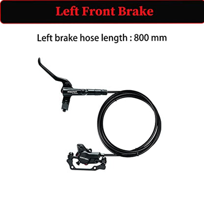 Bike Disc Brake Kit, Hydraulic Disc Brake Set with Aluminum Oil Pressure Caliper and Alloy Bicycle Brake Lever, 160mm Rotor, Bicycle Accessories for MTB/Ebike/Folding Bike/Scooter/Fat Bike - color: Hydraulic--160MM