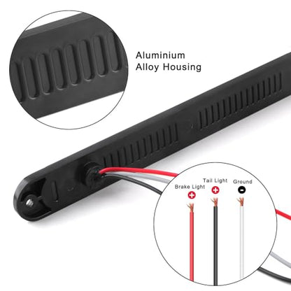 4PCS 10" Inch LED Trailer Tail Stop Turn Lights Bar Aluminum Housing 14-LED